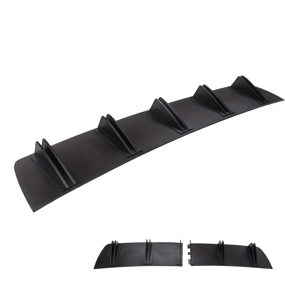 Car Rear Bumper Lip ABS Rear Shark Chassis Fin Style Curved Bumper Lip