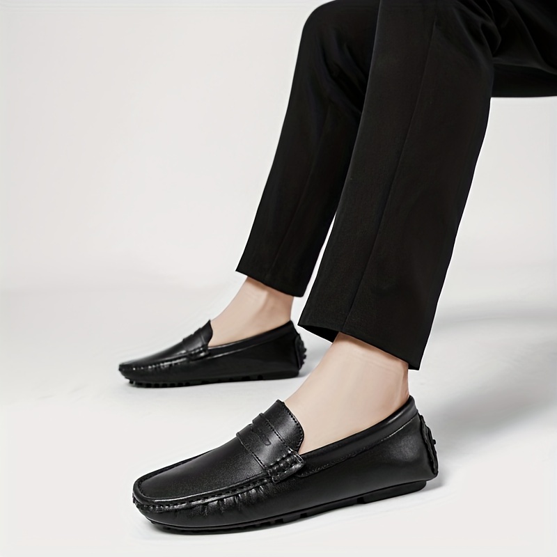 Mens Casual Slip On Flat Moccasins Shoes Driving Penny Loafers