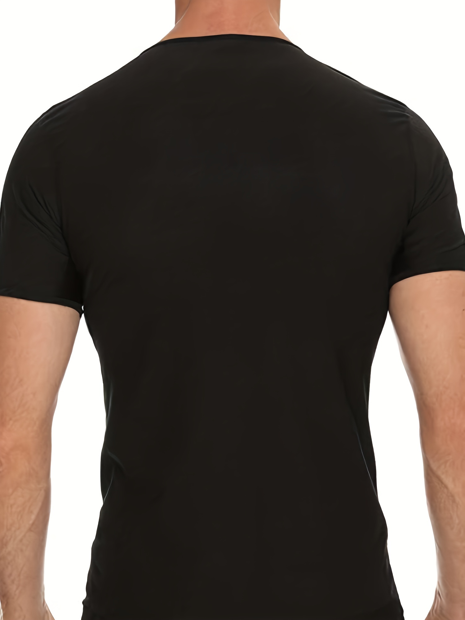 Men's Compression Sweat Sauna T Shirt High Stretch Comfy Tee Top