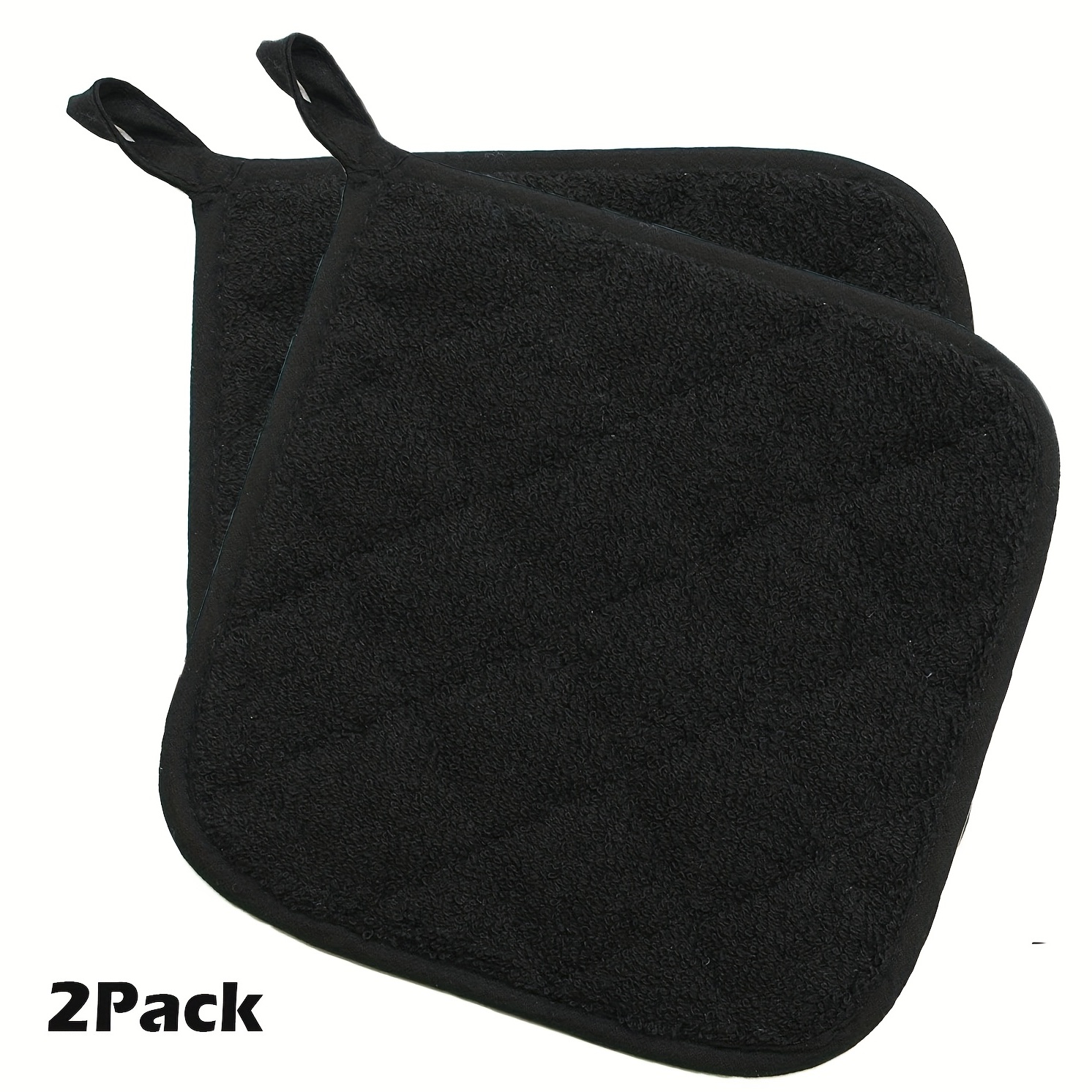 Kitchen Pot Holders - Insulated 100% Cotton Canvas Hot Pads for Oven- Heat  Resistant- 2-Pack 