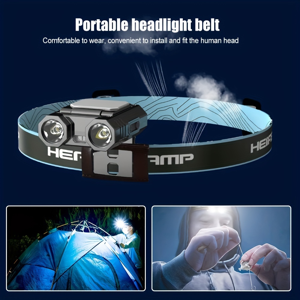 1pc Induction Hat Clip Headlight Multifunctional Led Mini Portable