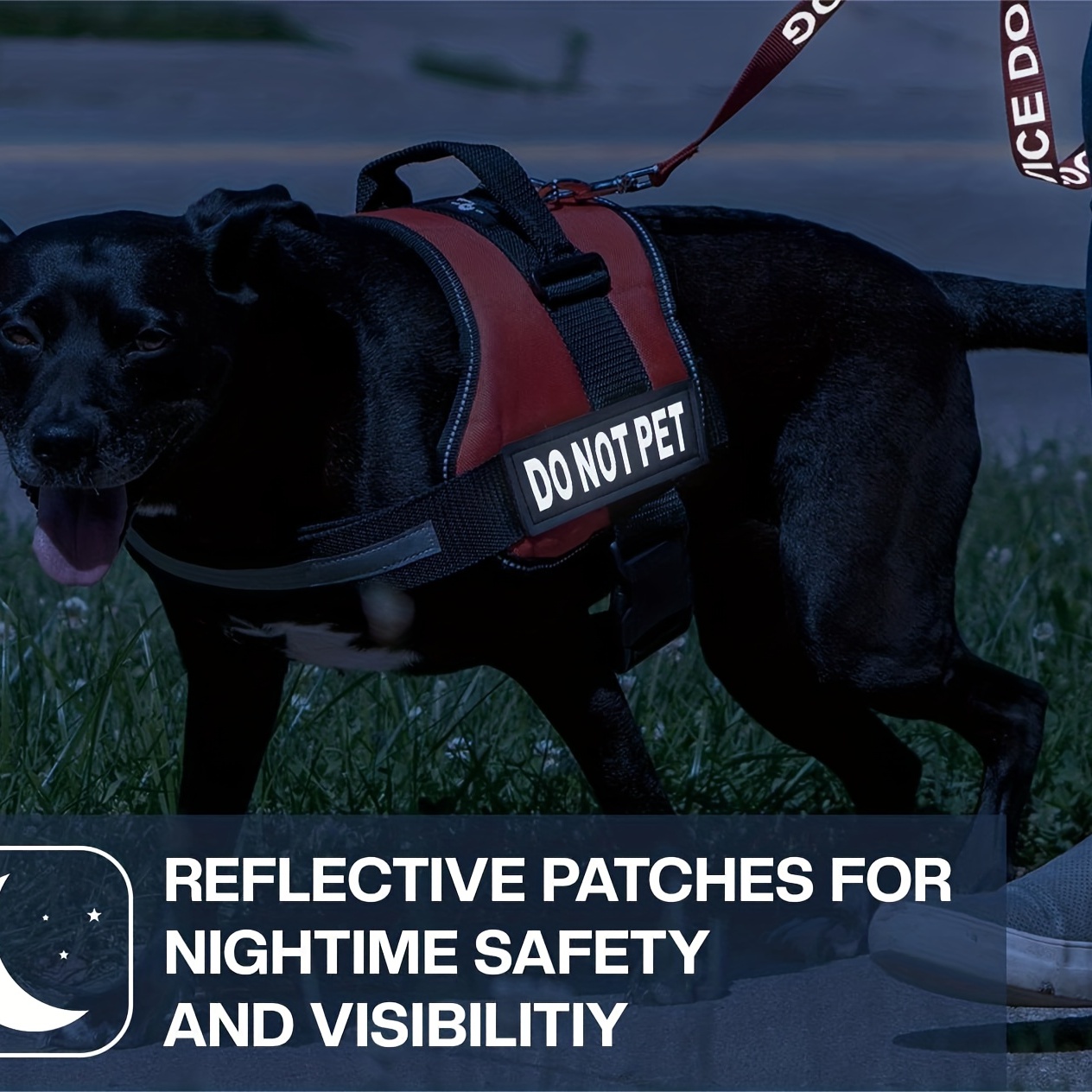 High Visibility Reflective Service Dog Vest Patches Easily - Temu