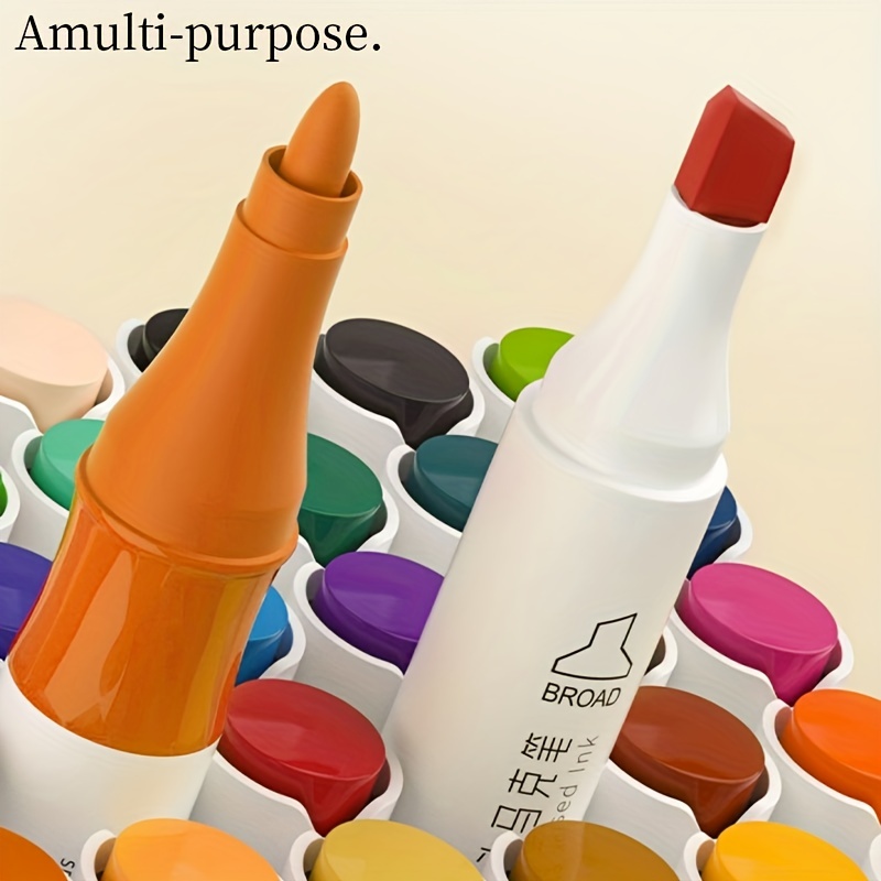 Xsg 80 Colors Alcohol Brush Markers Dual Tip Artist Brush - Temu