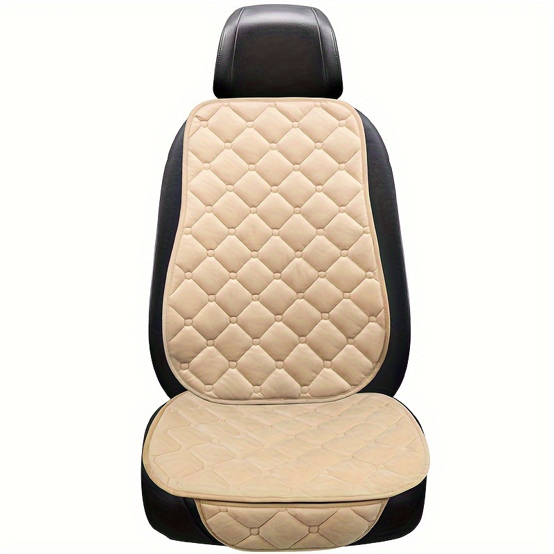 Car Seat Cover Soft Velvet Plaid Comfortable Memory Foam - Temu