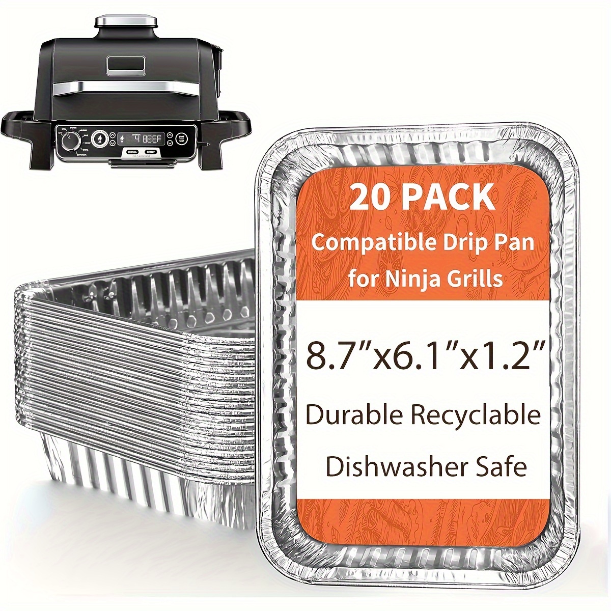 Weber 10-Pack 8.6-in x 6-in W Disposable Aluminum Foil Grill Drip