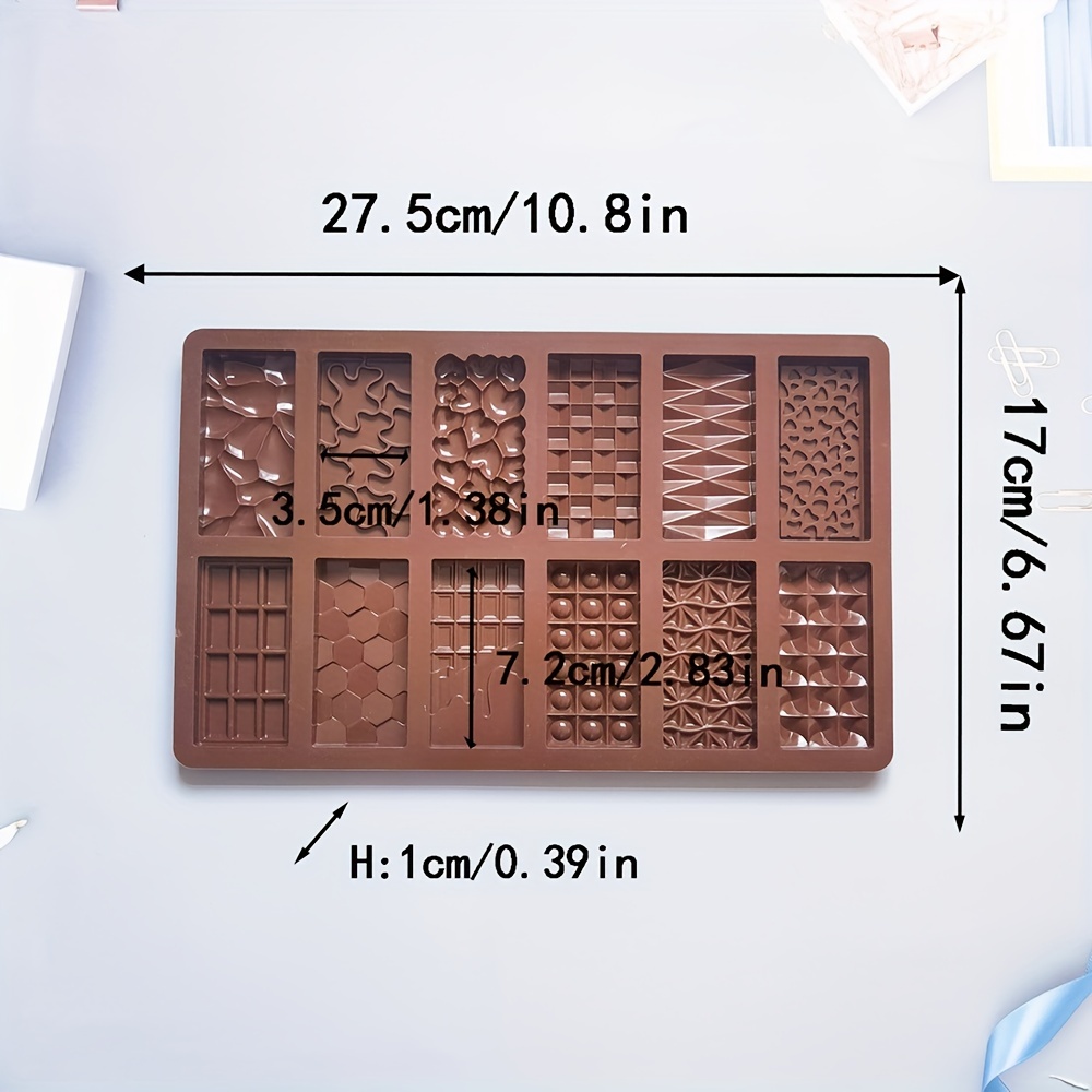 Chocolate Bar Mold 6 Cavity 3d Silicone Mold Heat Resistant - Temu