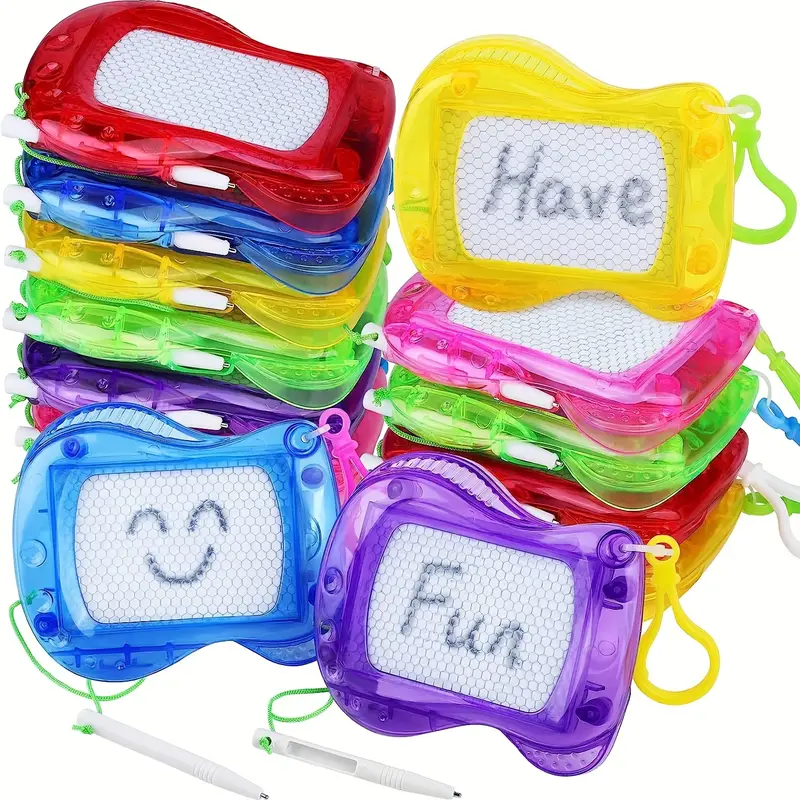 Mini Drawing Board, 8 Pcs Small Magnetic Doodle Board for Kids, Portable  Backpack Keychain Doddle Board with Pen, Kid Sketch,Random Color