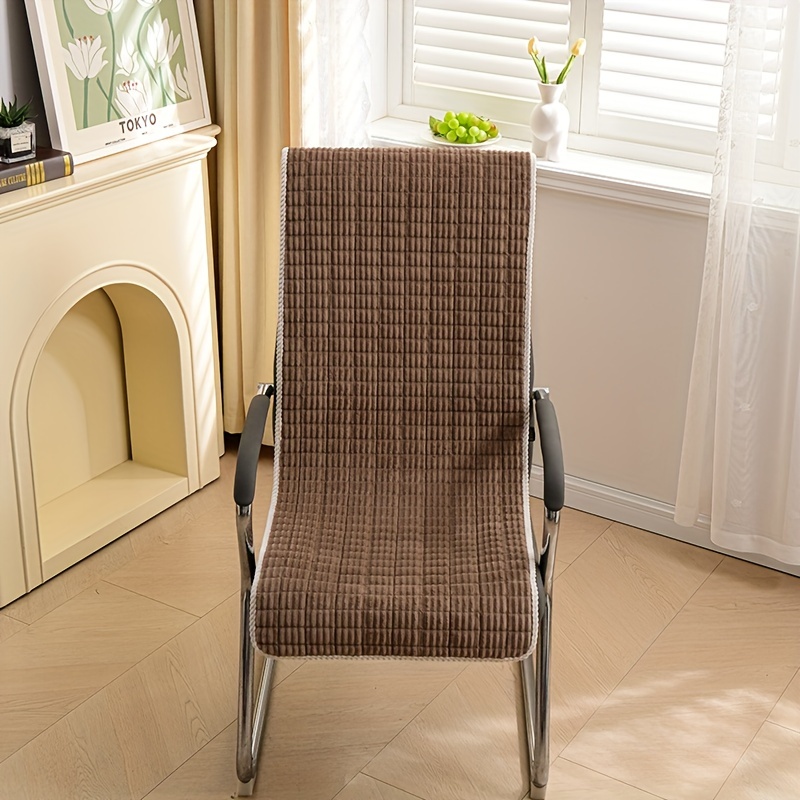 Minimalist Corduroy Anti Slip Integrated Seat Cushion Winter Recliner Chair  Cushion Office Chair Cushion Plush Cushion For Balcony Living Room Home  Decor - Temu