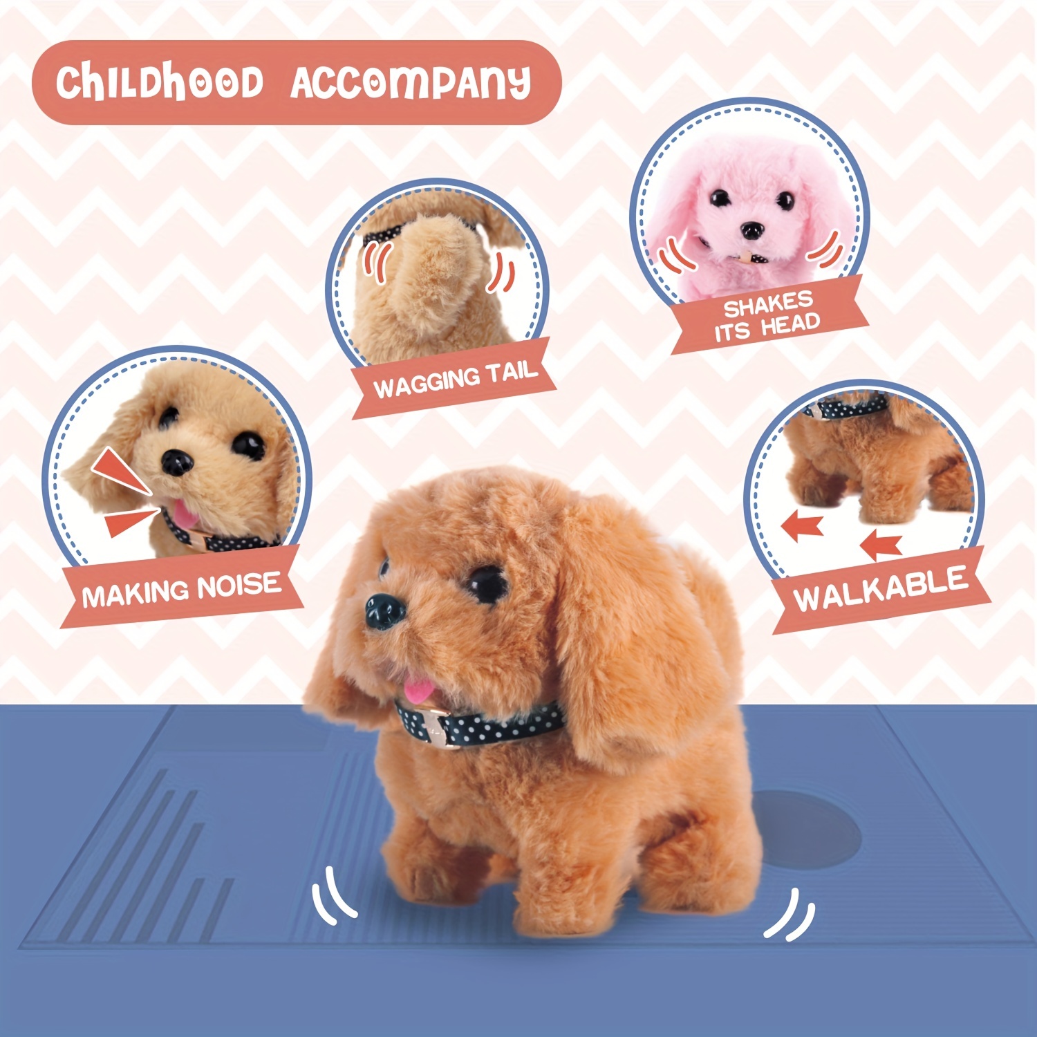 Robot Dog Electronic Pets Puppy Barking Stand Walking Interactive Dog Plush  Cute Teddy Toys Kids Gifts Toy For Children