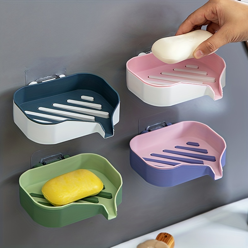 Wall Mounted Double Layer Soap Dish for Bathroom Organization