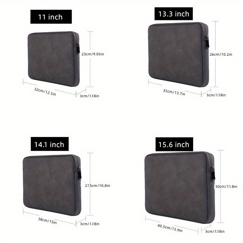 11 13 14 15 inch laptop pu leather protective tablet bag computer pouch case storage bags slim laptop sleeve for macbook perfect gift for birthday easter presidents day boyfriend girlfriend