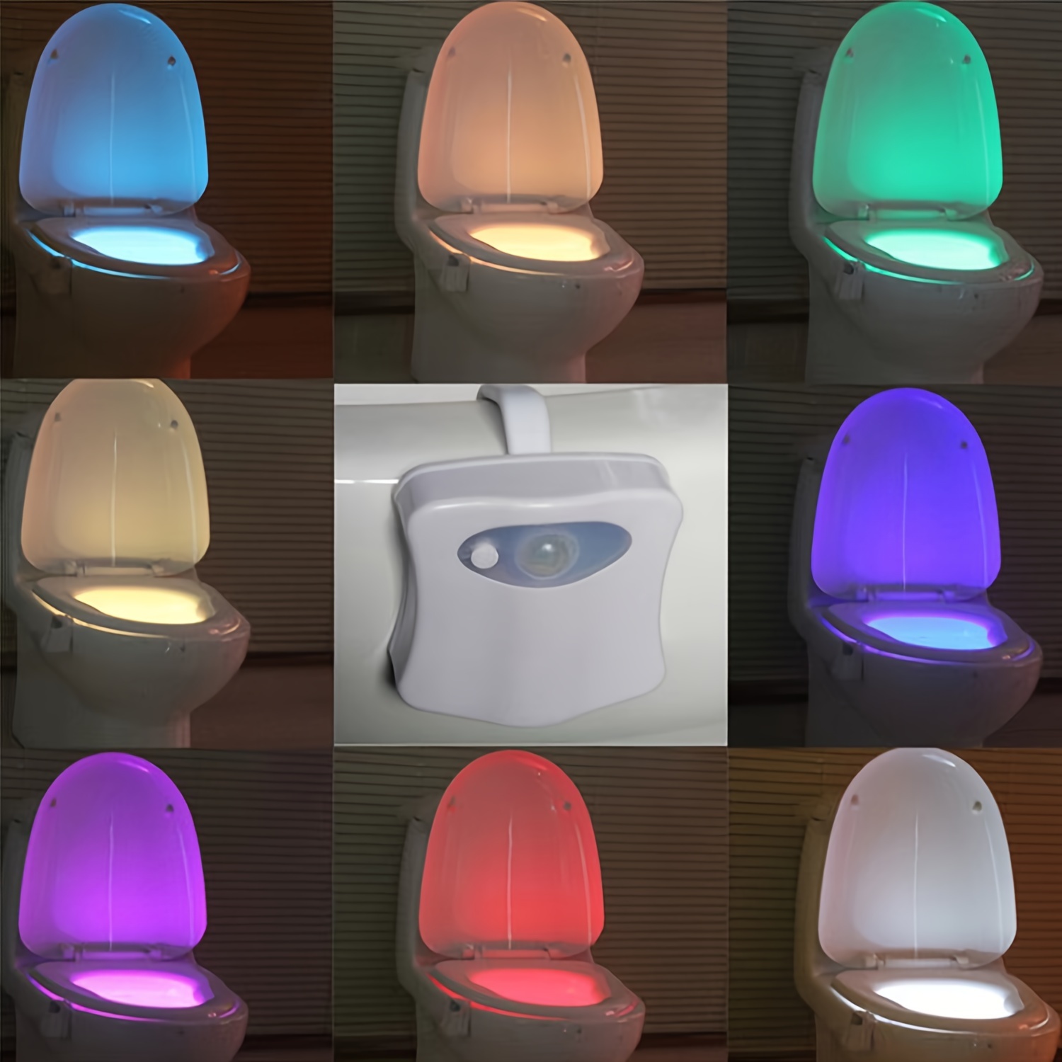 Toilet Night Light Pir Motion Sensor Toilet Lights Led Washroom Night Lamp  16 Colors Toilet Bowl Lighting For Bathroom Washroom,16-color New Human  Body Induction Toilet Light Toilet Induction Led Light Hanging Type