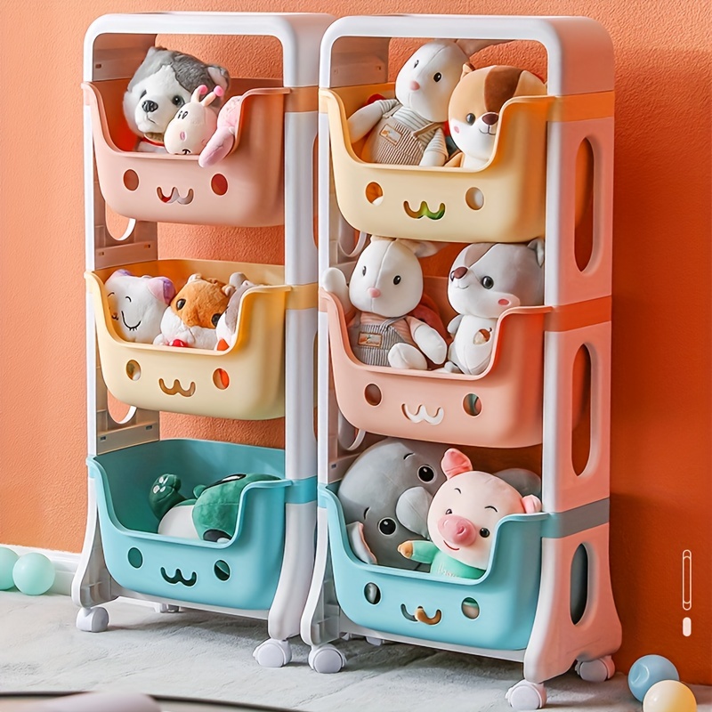 Amazing Deals on 1pc Kids Toy Storage Rack - 2-4 Layer High Appearance Level Room Decoration