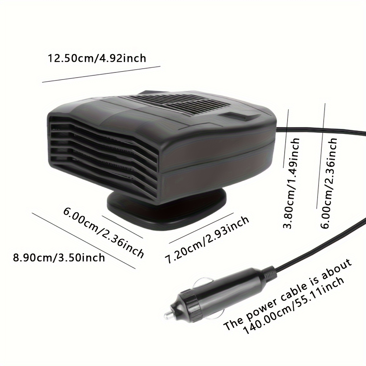 150W Car-mounted Warm Air Blower 12v/24v Car Electric Warm Air Cold And  Warm Dual-use Car Heating Defrosting And Defogging Quick Heating Heater