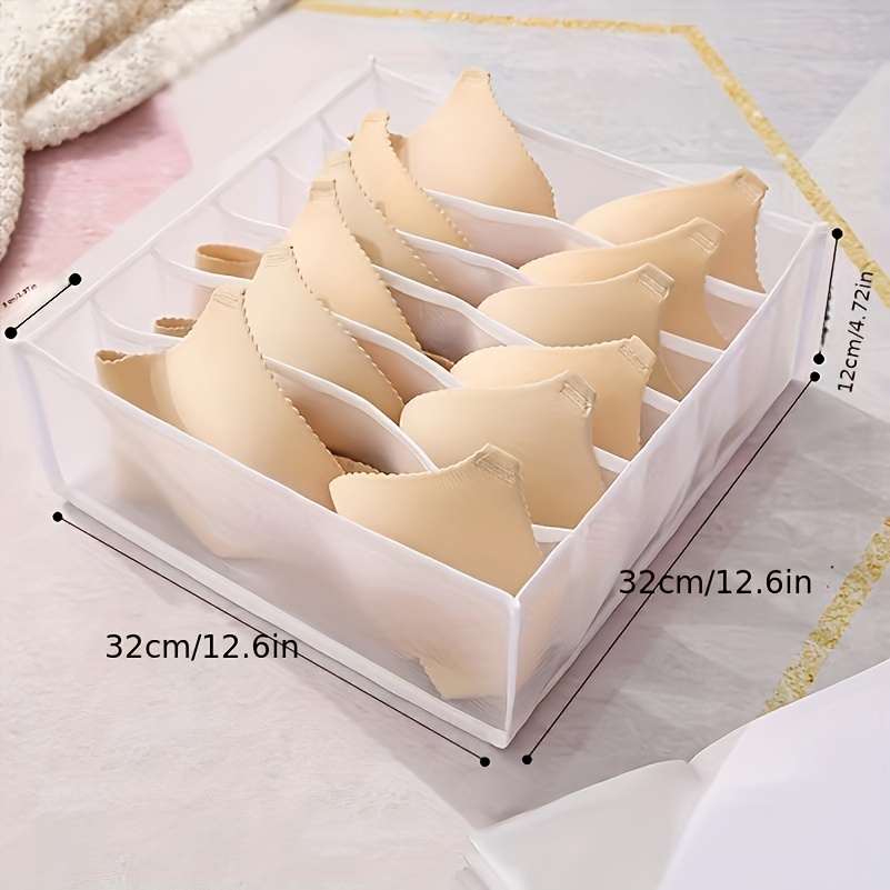 Womens Bra Pouch Drawer For Storage: Thickened Grid Box With Mesh Separator  For Underwear And Panties From Cleanfoot_elitestore, $1.18