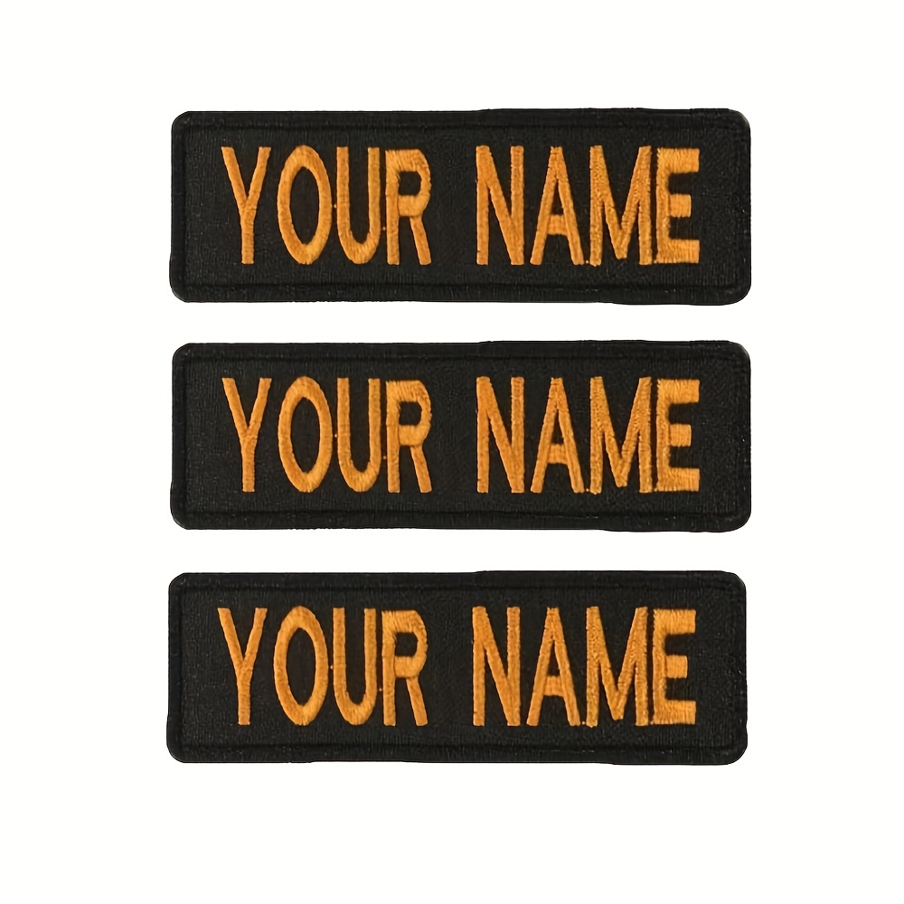 Custom Name Patches, 2pcs Personalized Military Name Patch Embroidery USA  Flag Name Tactical Tag for Uniform Vest Bags Dog Harness Jacket Clothing