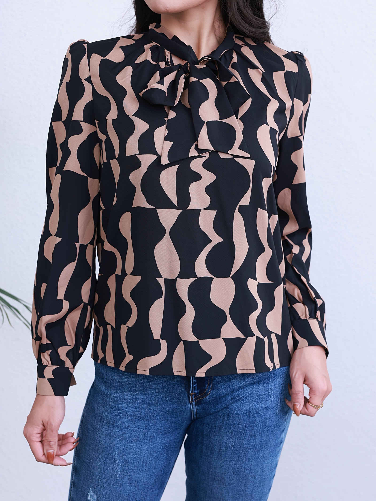 Cute Long Sleeve Square Neck Women Blouse Top - Temu