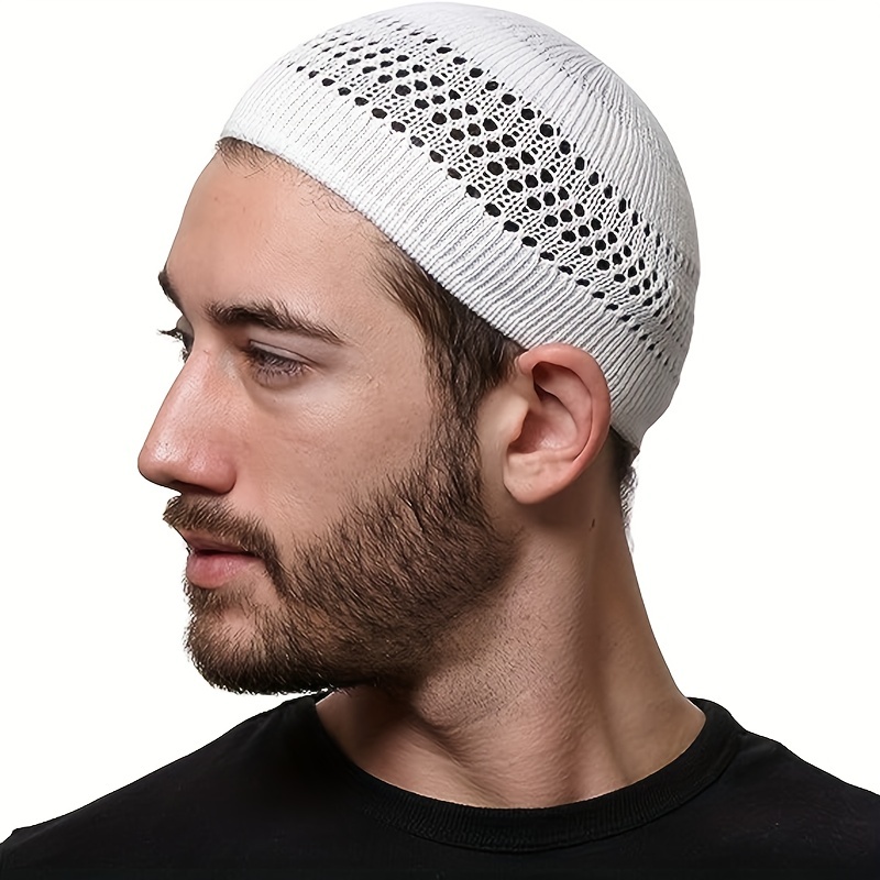 Image of Autumn, Knitted Hat, European And Brimless Beanie For Men And Women, Outdoor Openwork Knitted Hat, Unisex Dome Top Warm Knitted Skull Cap, Pullover Knitted Hat