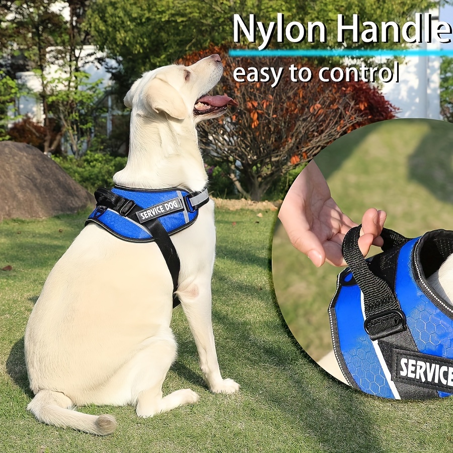 No Pull Service Dog Vest Reflective Dog Harness With Dog - Temu