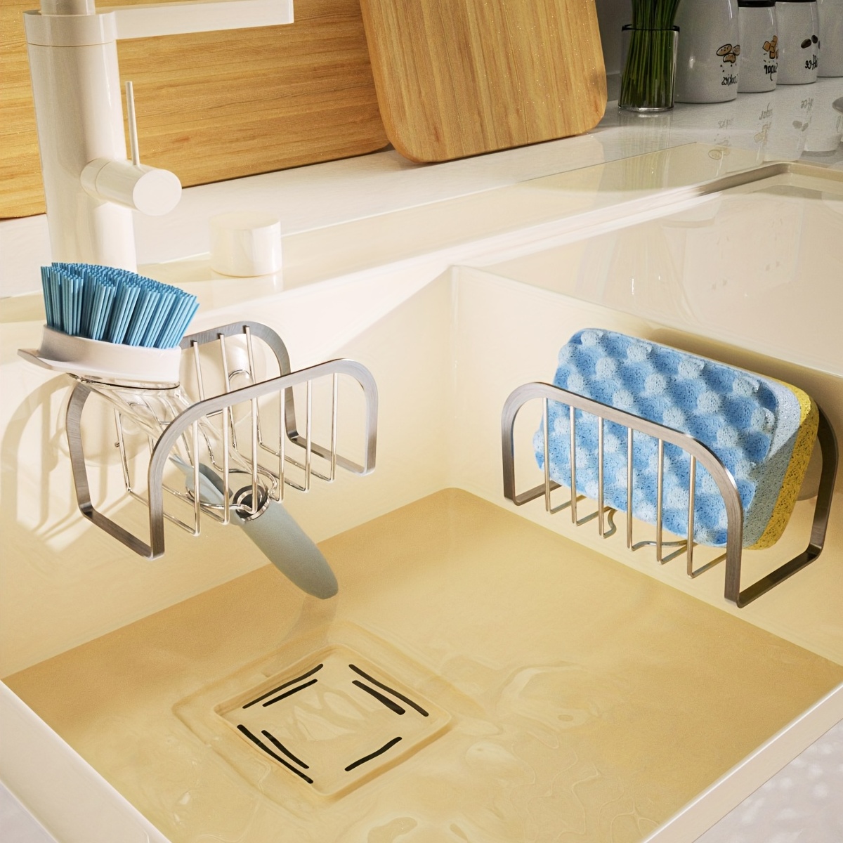 Kitchen Details Metal Sink Caddy with Suction Attachment - Kitchen
