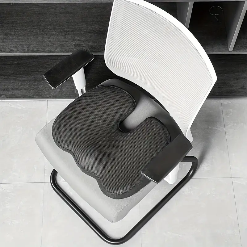 TushGuard Office Chair Cushions, Car Seat Cushion, Non-Slip Sciatica & Back  Coccyx Tailbone Pain Relief Pad, Memory Foam Butt Pillow for Computer Desk,  Wheelchair, Driving (Grey)