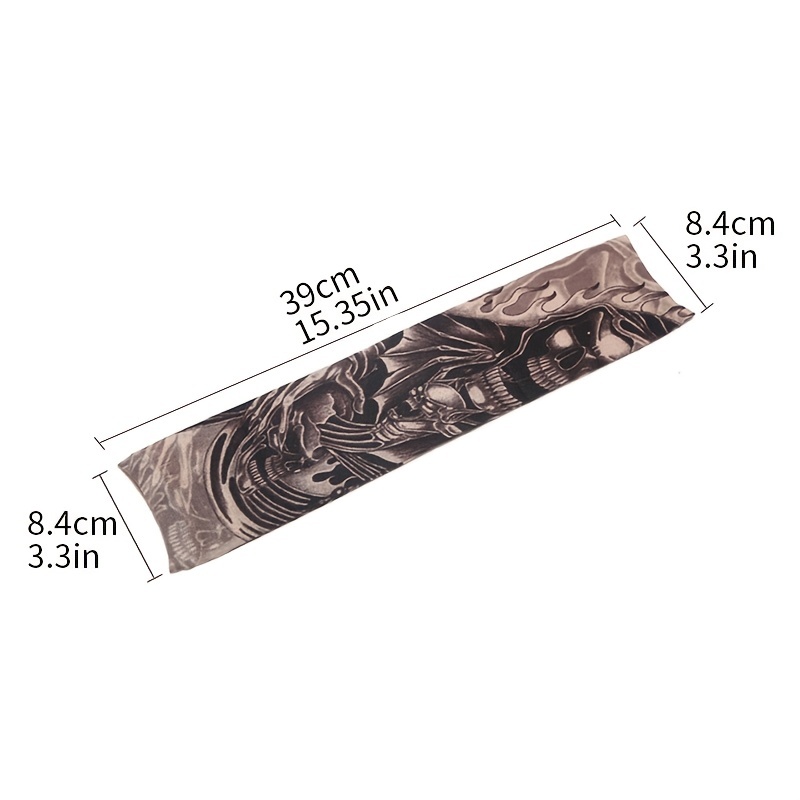 Newtag Seamless Sun Protection Sleeve With Tattoo Design For