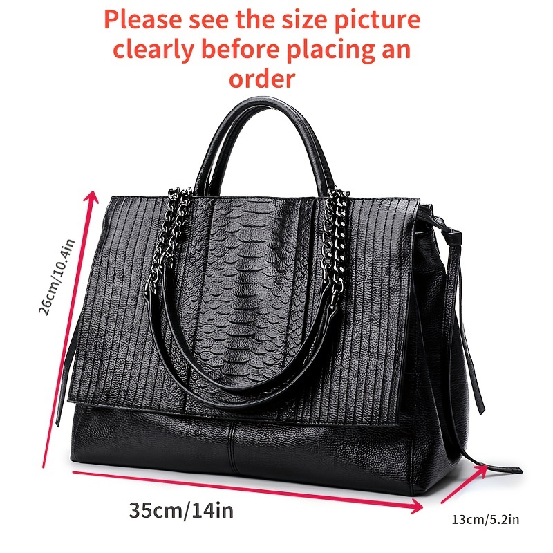 Pu Vegan Leather Bag Handbag Large Flexible Capacity Classy 