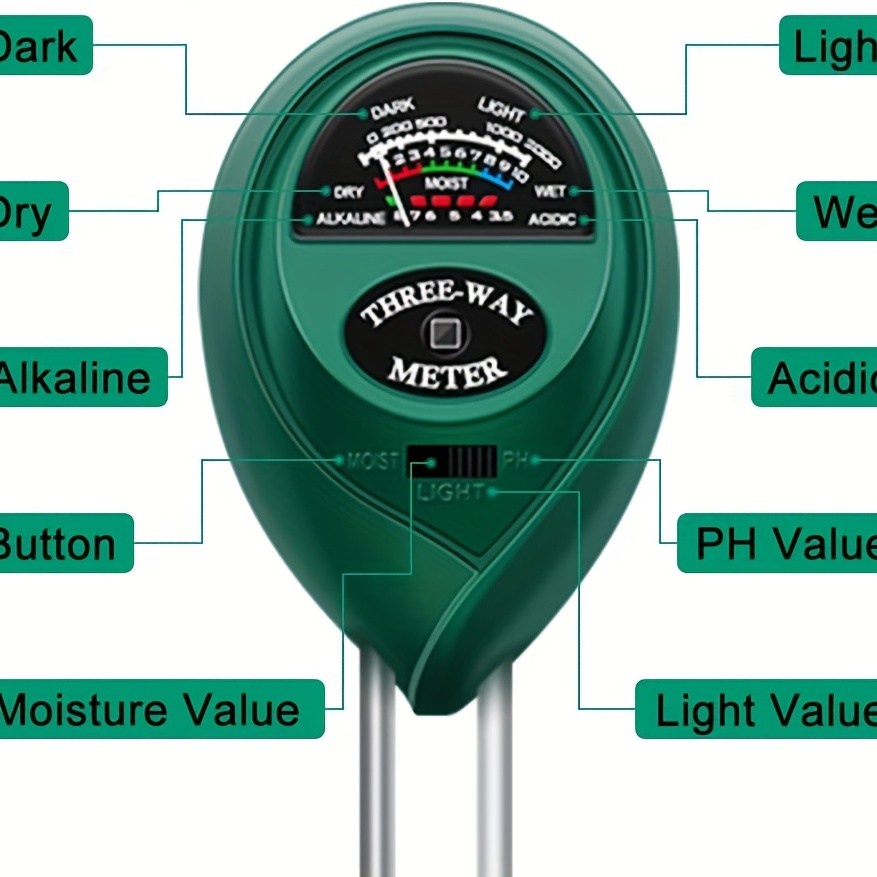 Soil Moisture Meter, Soil Hygrometer For Plants, Soil Water Gauge Meter  Indoor Outdoor, Soil Moisture Sensor For Garden, Lawn, Farm Plants Care -  Temu