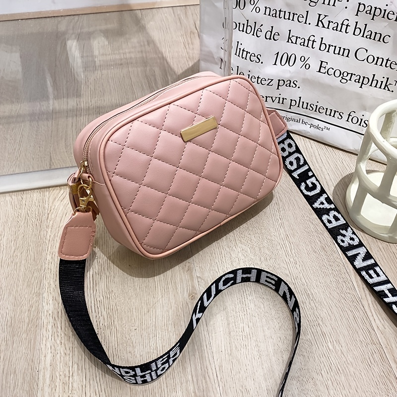 Mini Chevron Quilted Crossbody Bag, Fashion Pu Shoulder Bag, Women's Casual  Handbag & Purse - Temu