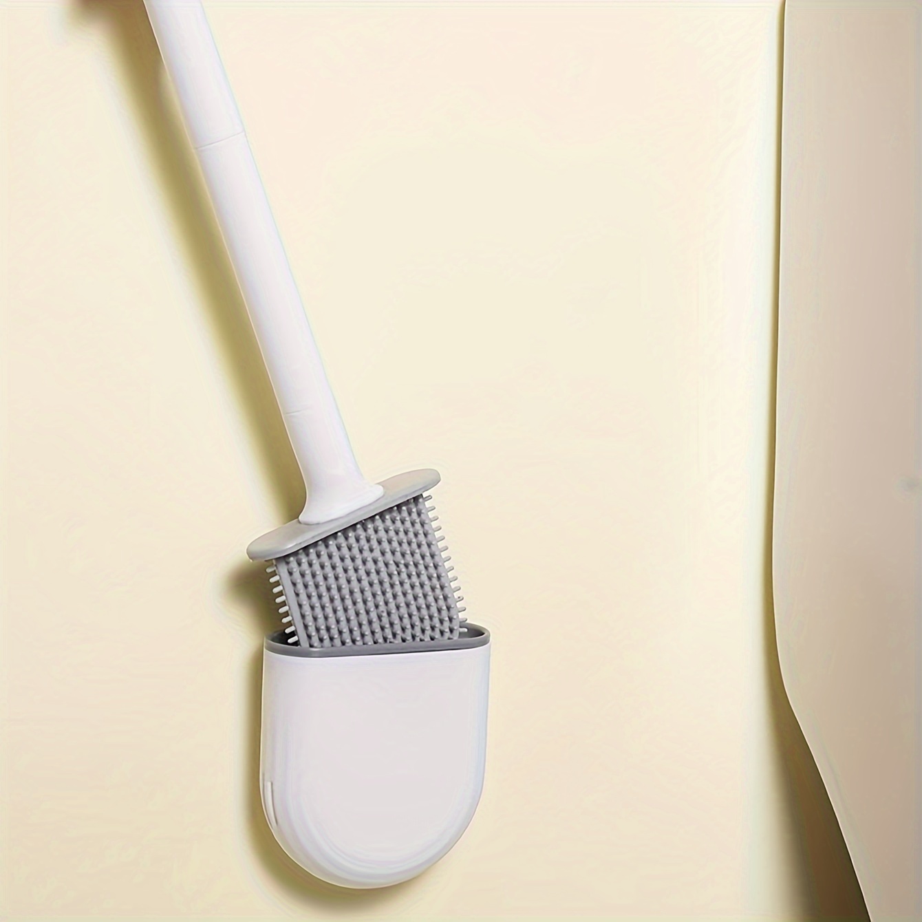 Japanese Style Wall-mounted Toilet Brush Set, Long Handle Cleaning