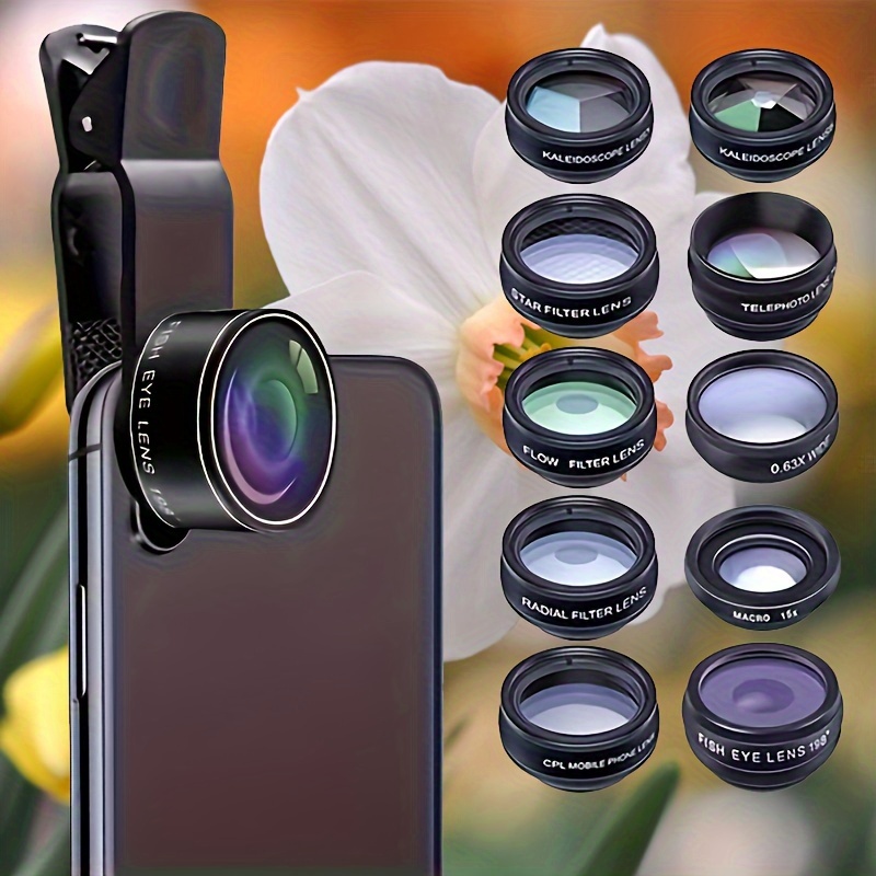 3in1 Lente Móvil Fisheye 0.67X Gran Angular Zoom Lente Macro Kit De Cámara Móvil  Para Teléfonos Móviles Con Clip Lente Adecuado Para Smartphones - Temu