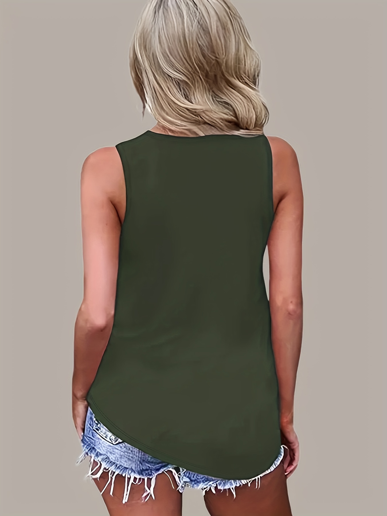 Solid Criss Cross Tank Top, Casual Summer Versatile Sleeveless Top, Women's Clothing