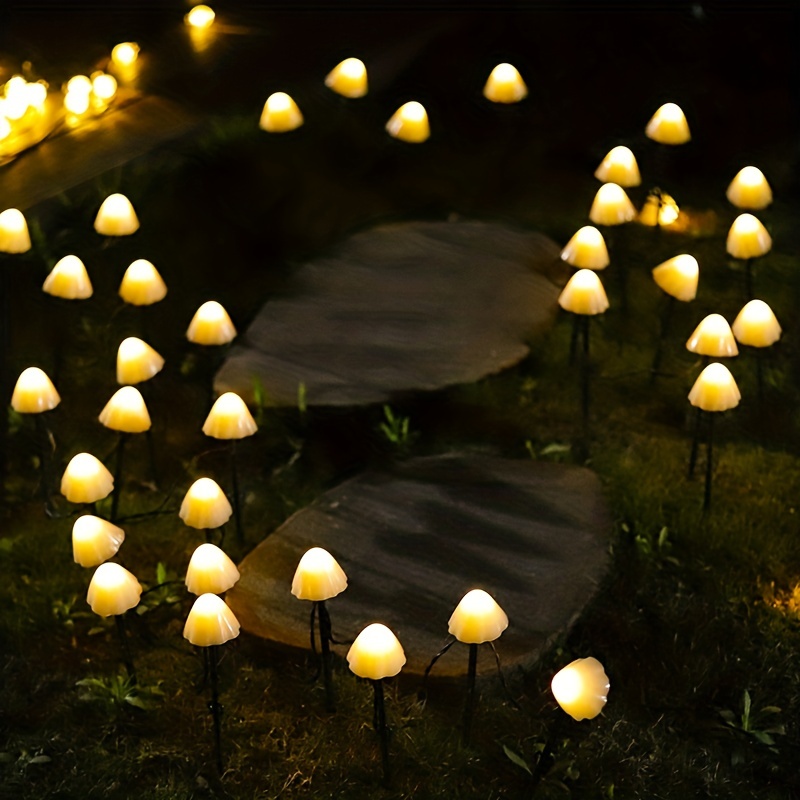 Led Solar Mushroom Light String Colorful Warm Mushroom Lamp - Temu United  Kingdom