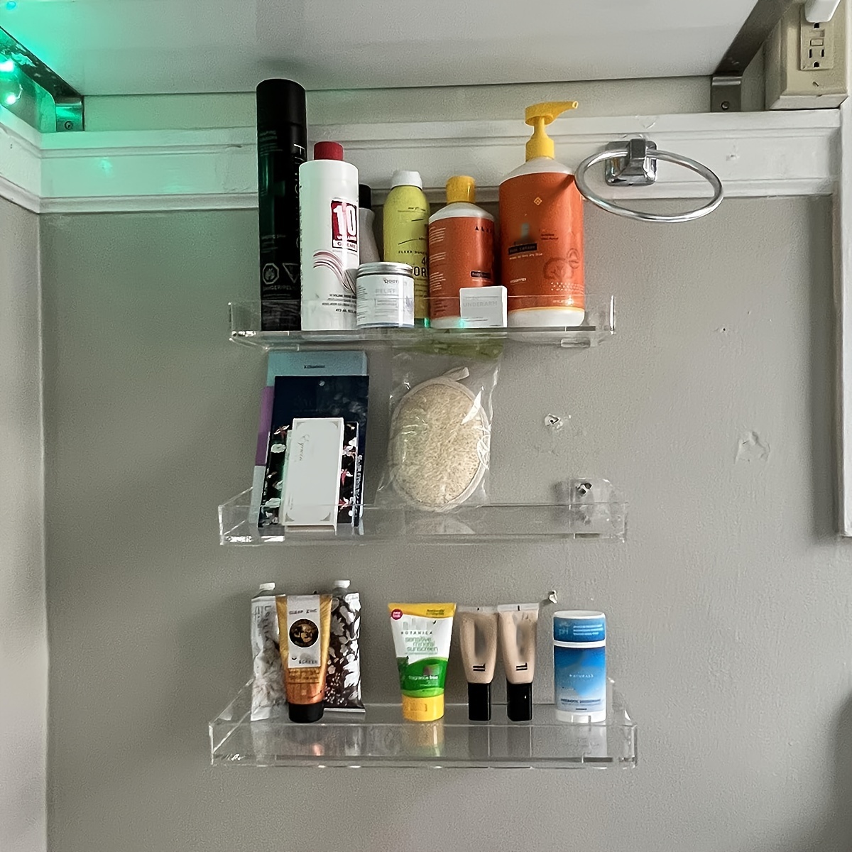 Acrylic Floating Display Shelves  Acrylic Bathroom Storage Shelf - Anon  Bathroom - Aliexpress