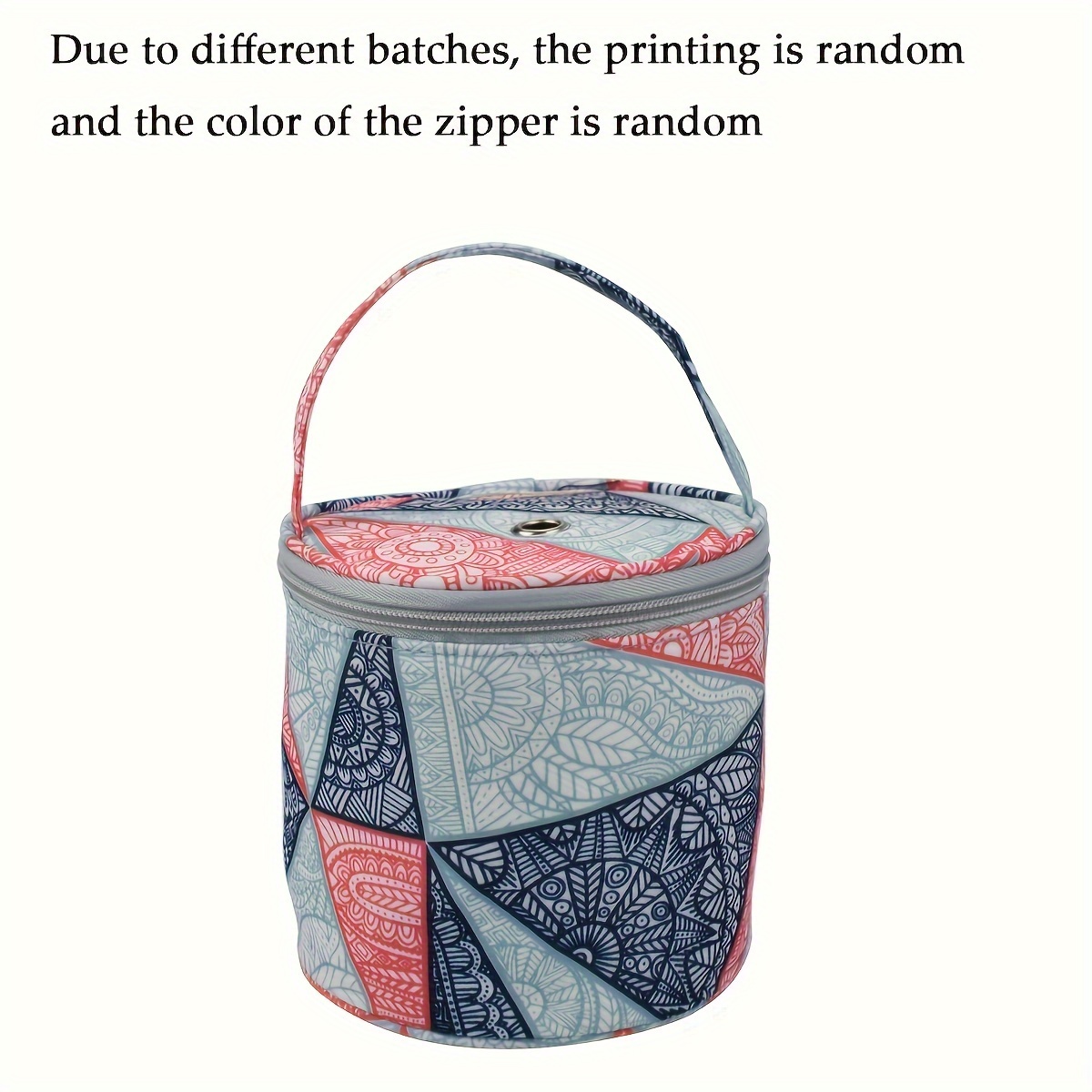 Portable Round Yarn Storage Bag Knitting Bag Organizer Household