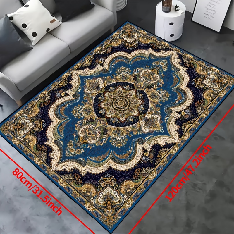 1 Alfombra Antideslizante Estampado Bohemio Vintage Lavable - Temu