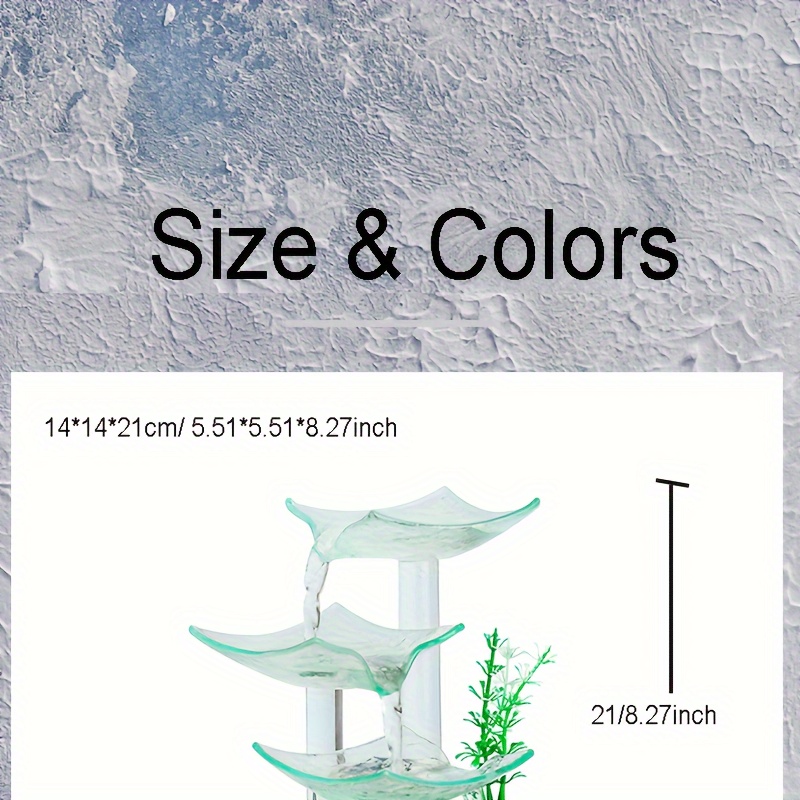 Glass Tabletop Fountain Office Tabletop Water Fountain Home Temu