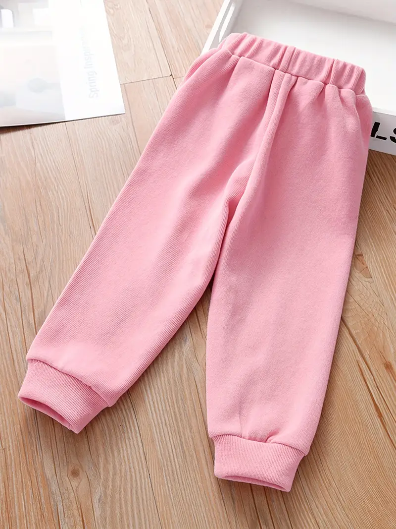 Toddler Girls Casual Jogger Pants Pocket Cute Sweat Pants - Temu