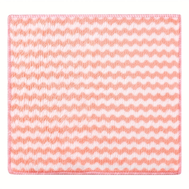 10pcs Coral Fleece Dishcloth, Water Absorbent, Oil Resistant And  Non-shedding Cleaning Cloth