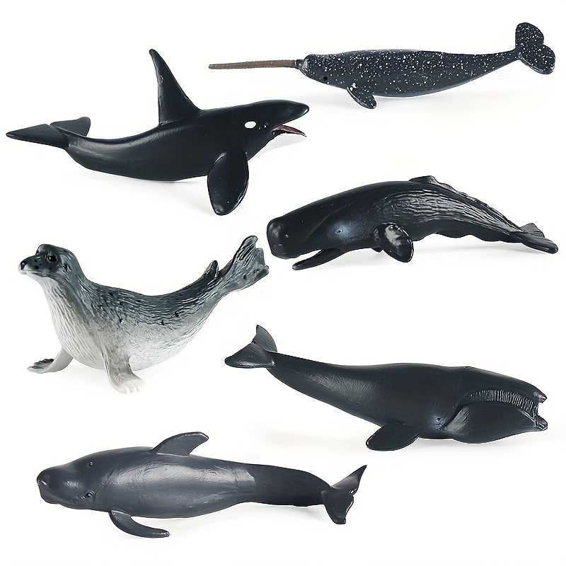 Animales Marinos Acuáticos 12 Piezas Tiburón Orca
