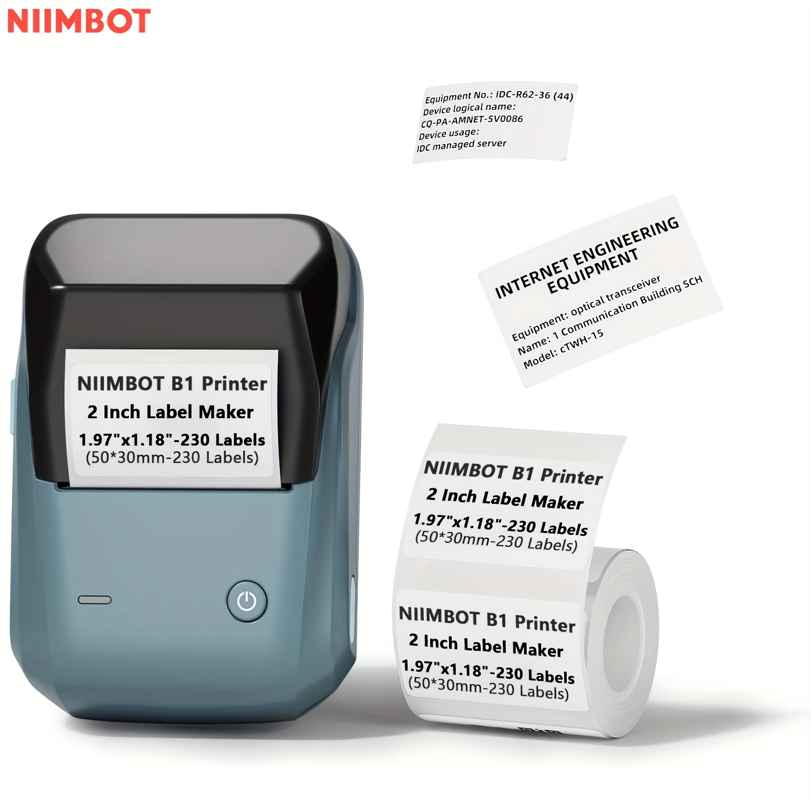 Portable 58mm Thermal Label Maker sans fil Bt Mini imprimante d’étiquettes  imprimante de codes-barres avec batterie rechargeable compatible avec