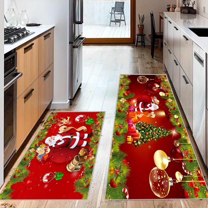 2 Pcs Kitchen Mat Cushioned Anti-Fatigue Non-Slip Floor Waterproof