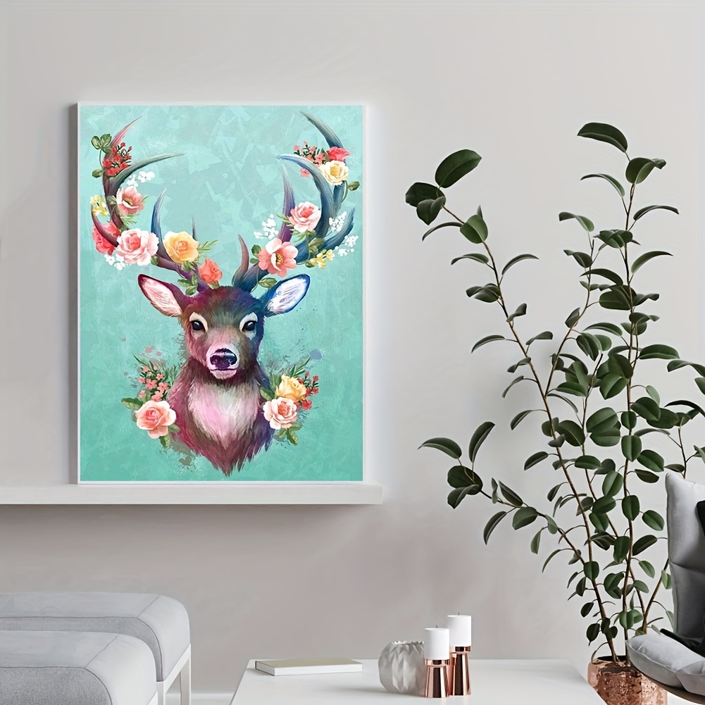 5d Diy Artificial Diamond Painting Cartoon Deer - Temu