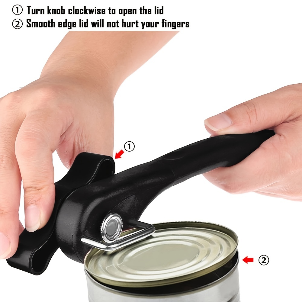 Good Cook Can Opener, Safe Cut Manual Can Opener, No Sharp Can Edges, Black