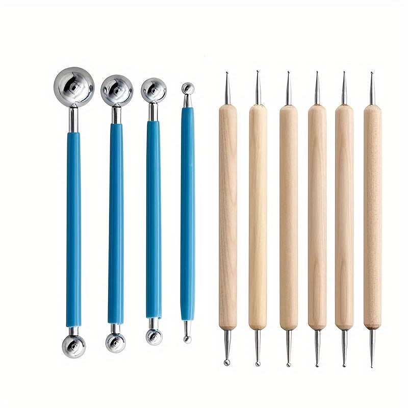 Pottery Tool, 9 Pieces Ceramics Kit Sculpting Modeling Tools Clay  Accessories For Ceramic Pottery Clay Diy Art Includes Silicone Pens, Ball  Tools