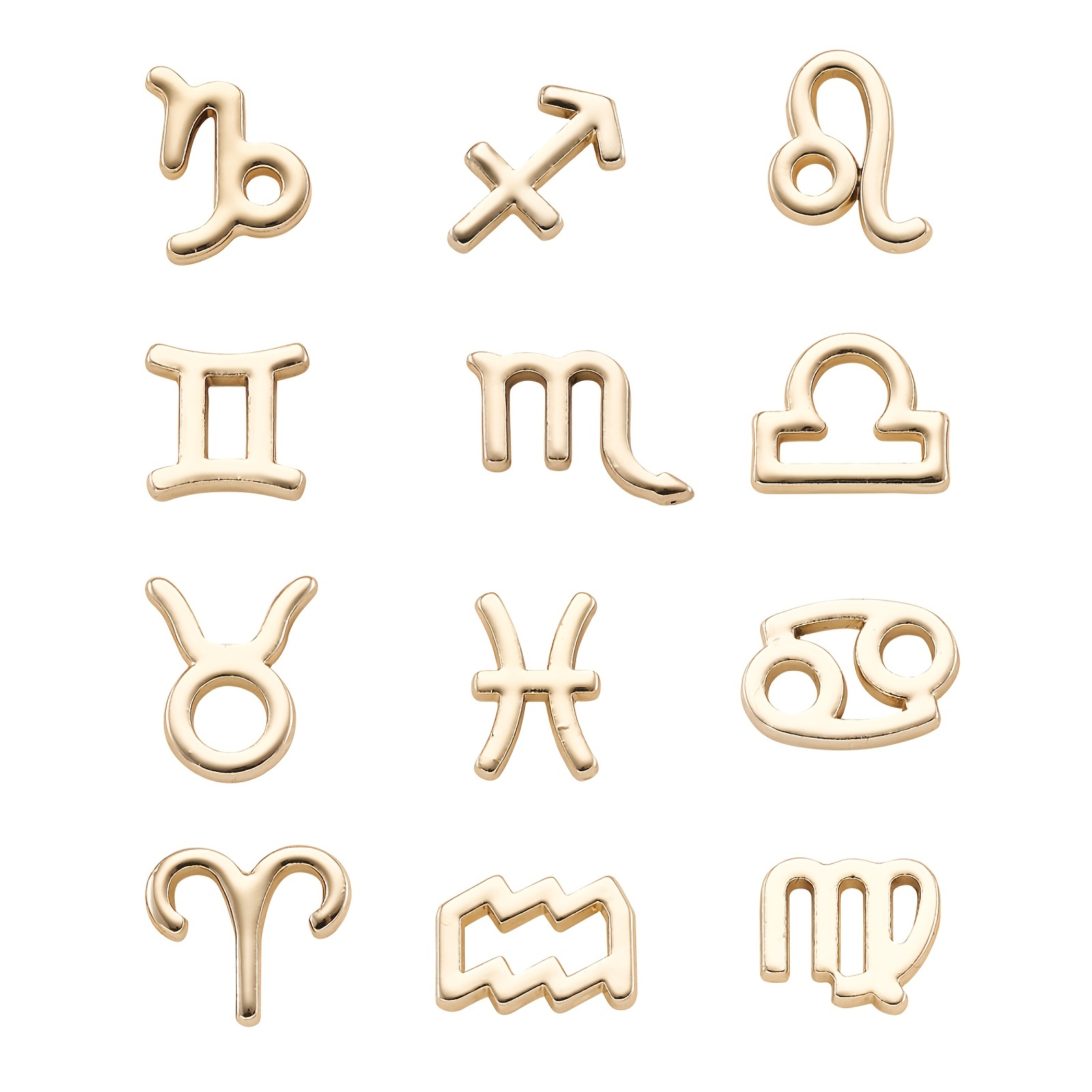 Metal Alloy Enamel Golden 12 Constellations Zodiac - Temu