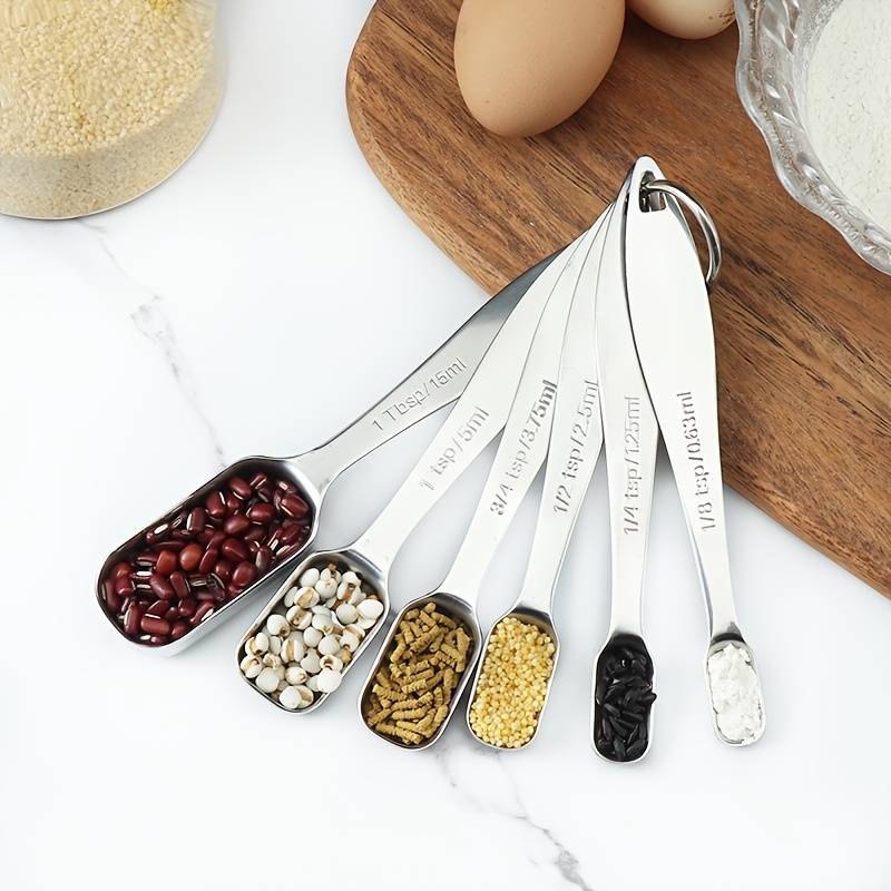 Stainless Steel Seasoning Spoon Scale Measuring Spoon Square - Temu