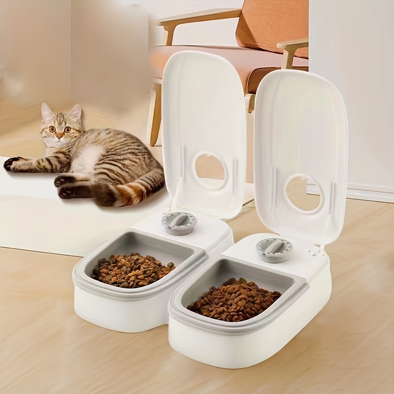 1pc Dispenser Automatico Di Cibo Per Animali Domestici Per Cani E Gatti,  Alimentatore Di Cibo Per Gatti Ricaricabile USB Di Grande Capacità, Timer  Intelligente Dispenser Di Cibo Per Gatti Con Ciotola Forniture