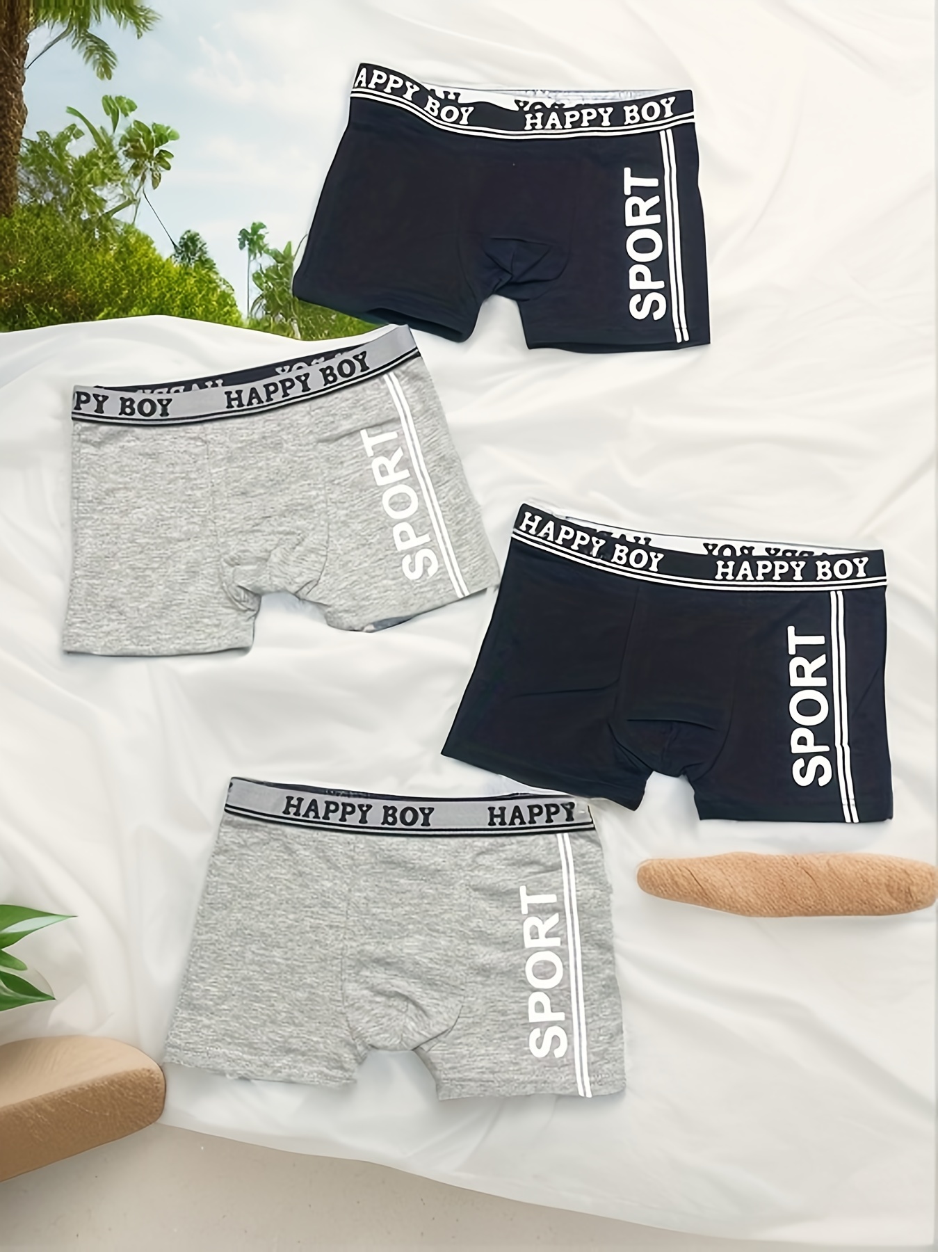 Teenage Boys Underwear Trendy Cotton Printed Breathable Comfortable Boxer  Briefs