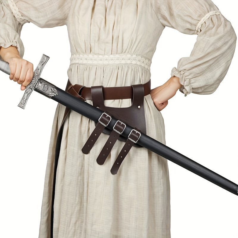 Nordic Medieval Pu Leather Sword Dagger Belt Sword Holder - Temu